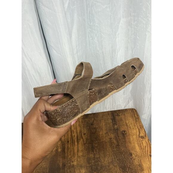 BioNatura SOLO Leather Mary Jane Closed Toe Sandals Size 7/38 Cork Brown - Picture 13 of 14